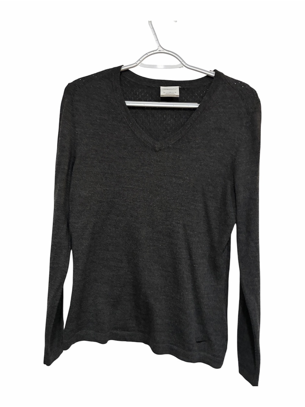 Nike golf Women's Charcoal V-Neck Lightweight Sweater breathable back